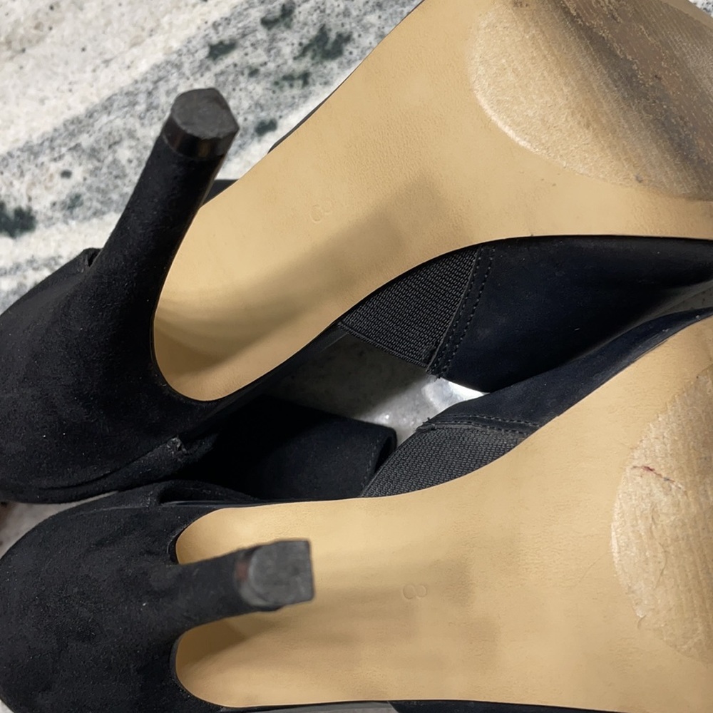 Leather Suede Ankle Booties - Picture 6 of 10